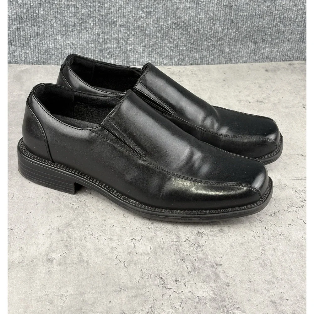 Bruno Marc STATE-01 Men's Black Slip On Dress Shoes Square Toe Size 7.5 EU 40